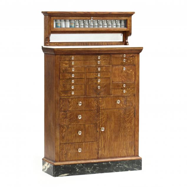 antique-american-oak-dental-cabinet