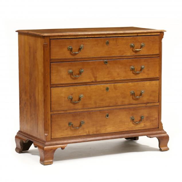 new-england-chippendale-cherry-chest-of-drawers