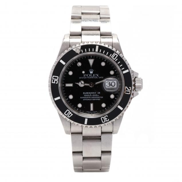 gent-s-stainless-steel-oyster-perpetual-date-submariner-watch-rolex