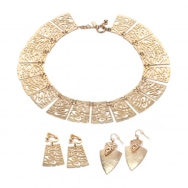 metal-collar-necklace-and-two-pairs-of-earrings-mary-ann-scherr