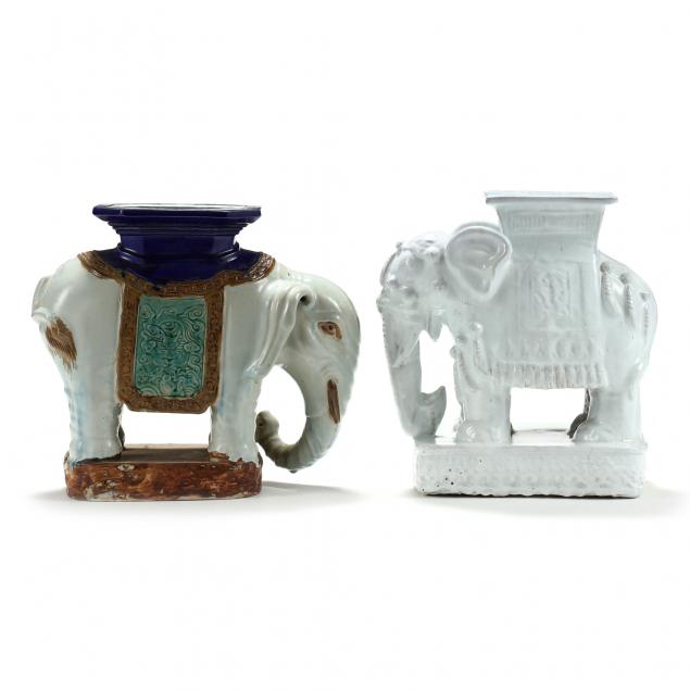 two-asian-elephant-garden-stools
