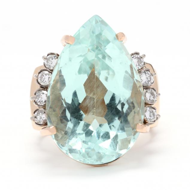 vintage-gold-aquamarine-and-diamond-ring