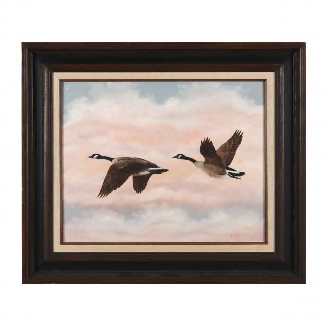 american-school-20th-century-two-flying-geese