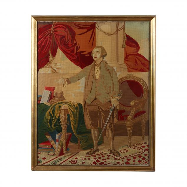 framed-victorian-needlework-of-george-washington