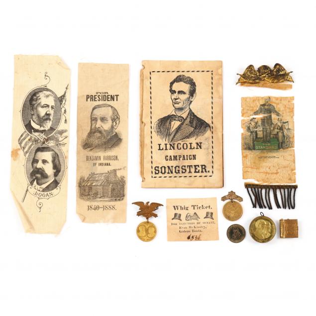 ten-10-19th-century-presidential-campaign-items