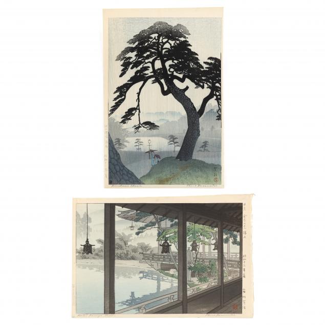 shiro-kasamatsu-japanese-1898-1991-two-woodblock-prints