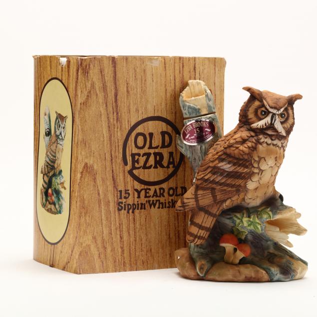 ezra-brooks-bourbon-whiskey-in-old-ez-eagle-owl-decanter