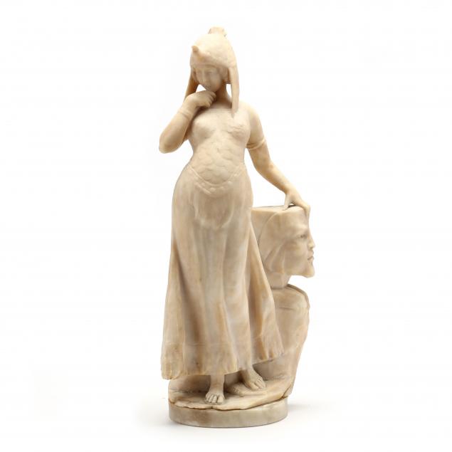 a-romanticized-carved-alabaster-sculpture-of-an-egyptian-queen