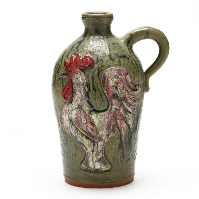 dwayne-crocker-b-1959-gillsville-ga-rooster-jug