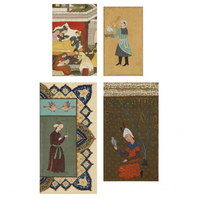 a-group-of-four-persian-paintings