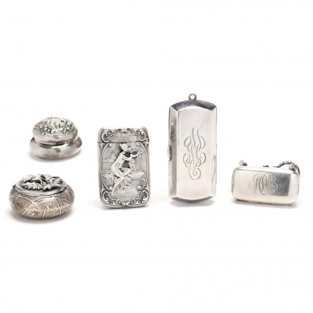 five-american-sterling-silver-diminutive-boxes