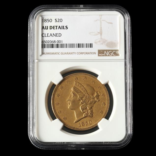 1850-20-liberty-head-gold-double-eagle-ngc-au-details-cleaned