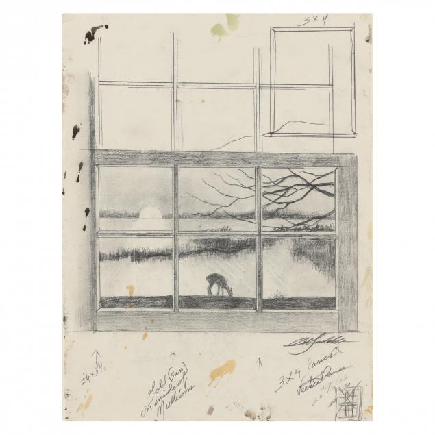 bob-timberlake-nc-b-1937-study-for-i-first-pane-i