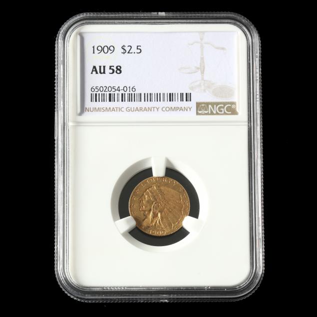 1909-2-50-indian-head-gold-quarter-eagle-ngc-au58