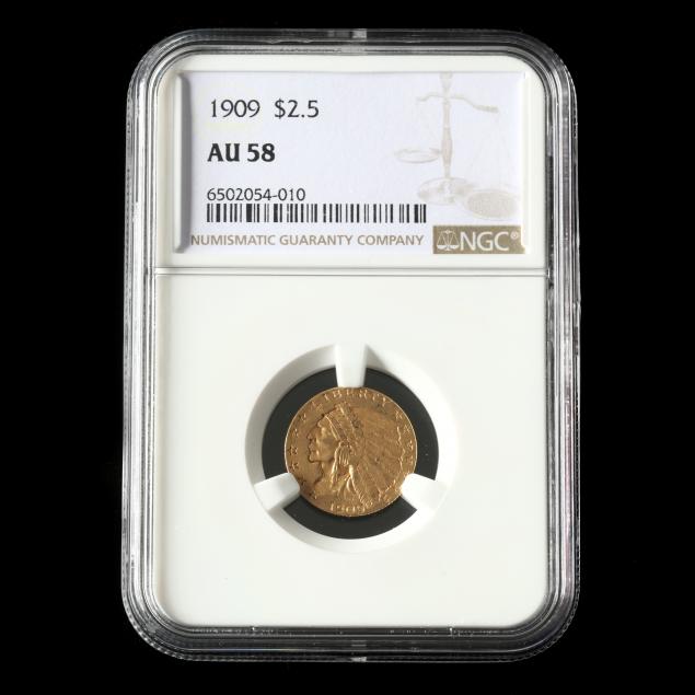 1909-2-50-indian-head-gold-quarter-eagle-ngc-au58