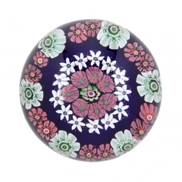 attributed-to-clichy-millefiori-glass-paperweight