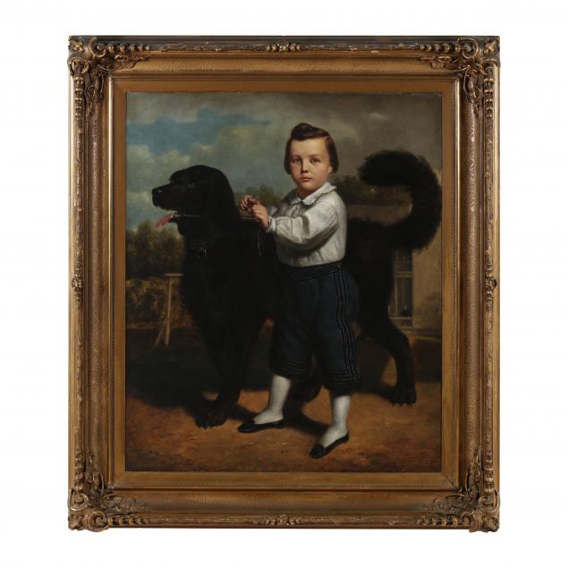 american-school-mid-19th-century-portrait-of-a-boy-with-dog
