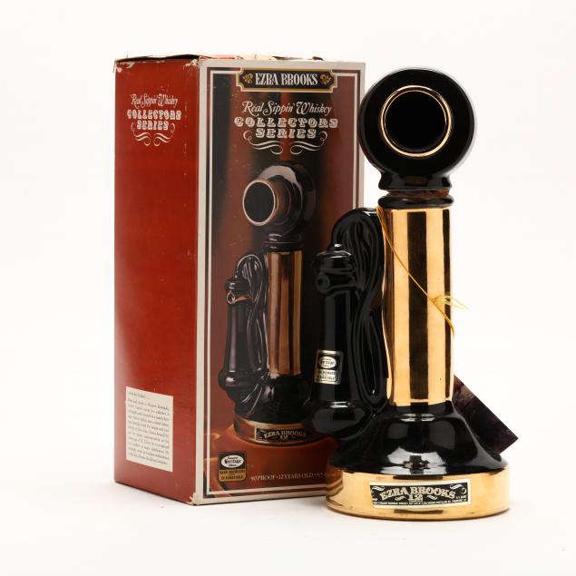 ezra-brooks-whiskey-in-antique-telephone-decanter