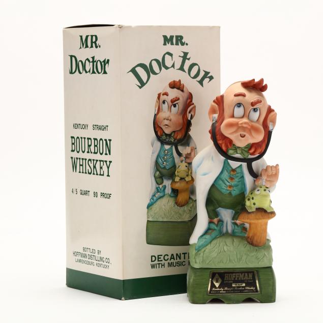 hoffman-bourbon-whiskey-in-mr-doctor-music-box-decanter