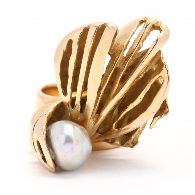 gold-and-pearl-ring-signed