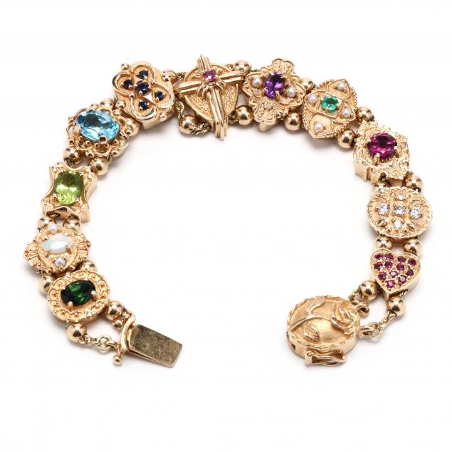 gold-and-gem-set-slide-bracelet-richard-glatter