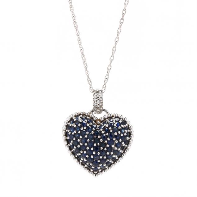 white-gold-and-gem-set-heart-necklace