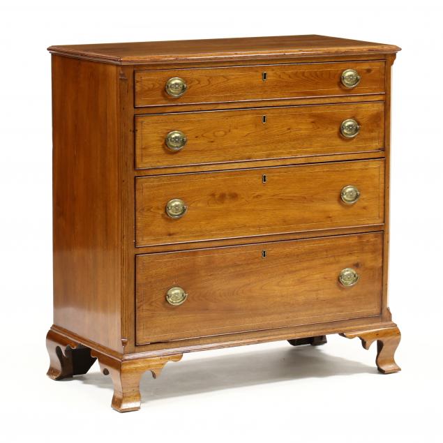 southern-chippendale-inlaid-walnut-chest-of-drawers