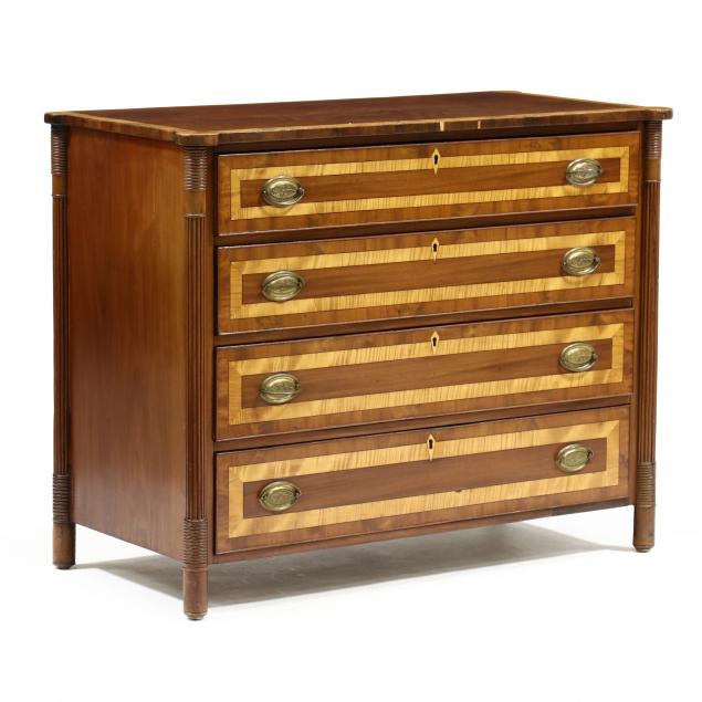 new-england-federal-inlaid-mahogany-chest-of-drawers