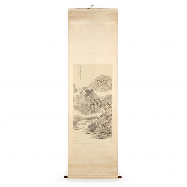 attributed-to-dai-xi-chinese-1801-1860-a-landscape-painting