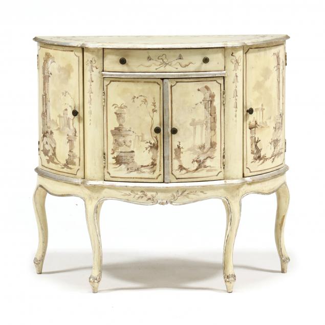 italian-diminutive-painted-demilune-cabinet