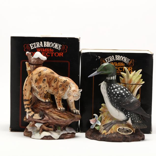 ezra-brooks-bourbon-whiskey-in-animal-decanters