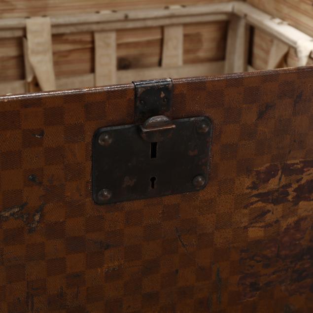 Late 19th Century Louis Vuitton Damier Ebene Canvas Steamer Trunk