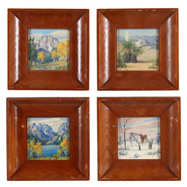 dorothy-dolph-american-1884-1979-four-miniature-paintings-of-western-landscapes