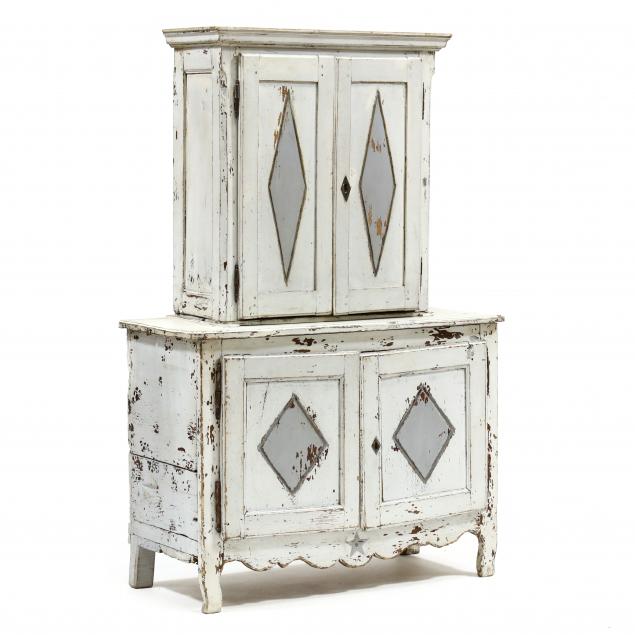 italian-provincial-painted-diminutive-step-back-cabinet