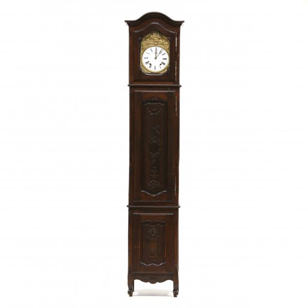 frech-provincial-style-carved-walnut-tall-case-clock