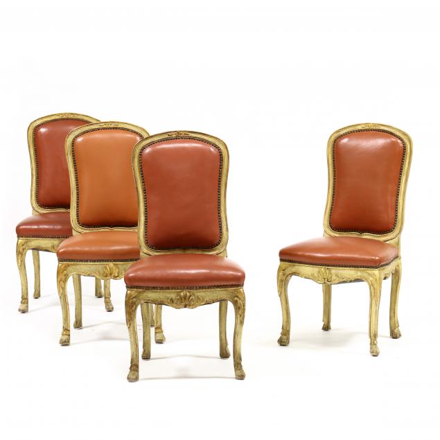 oscar-shadell-set-of-four-italianate-painted-and-leather-upholstered-side-chairs