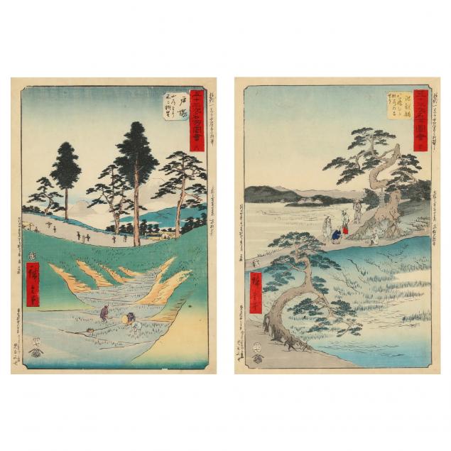 utagawa-hiroshige-japanese-1797-1858-two-woodblock-prints