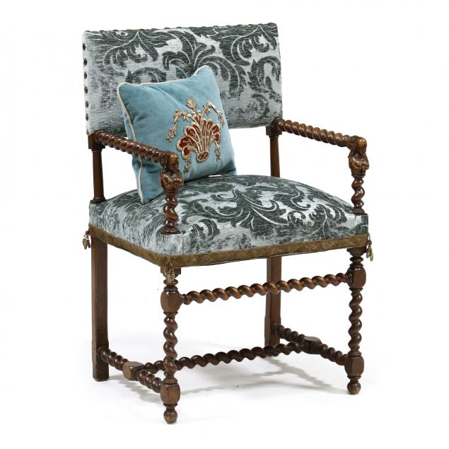 elizabethan-style-spiral-twist-armchair