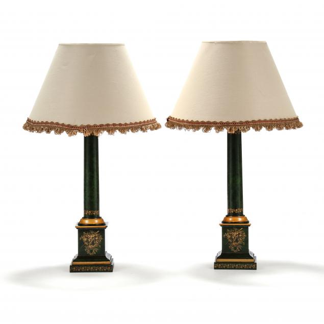 a-pair-of-green-faux-marble-tole-column-table-lamps