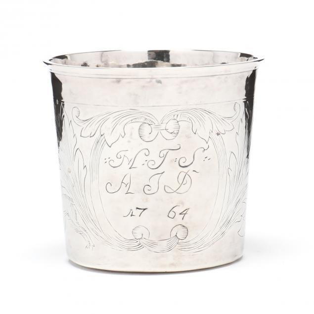 an-18th-century-scandinavian-silver-beaker-with-hunt-motif