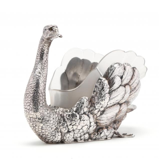 a-very-fine-and-large-sterling-silver-table-swan