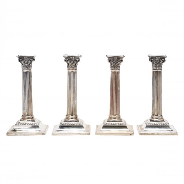 a-set-of-four-tiffany-co-sterling-silver-columnar-candlesticks
