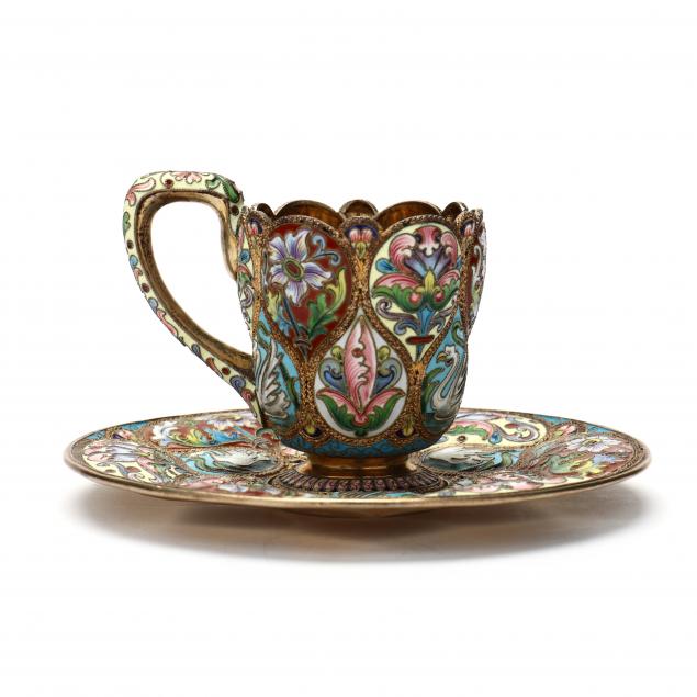 a-russian-silver-gilt-cloisonne-enamel-cup-saucer-mark-of-nikolai-alekseev