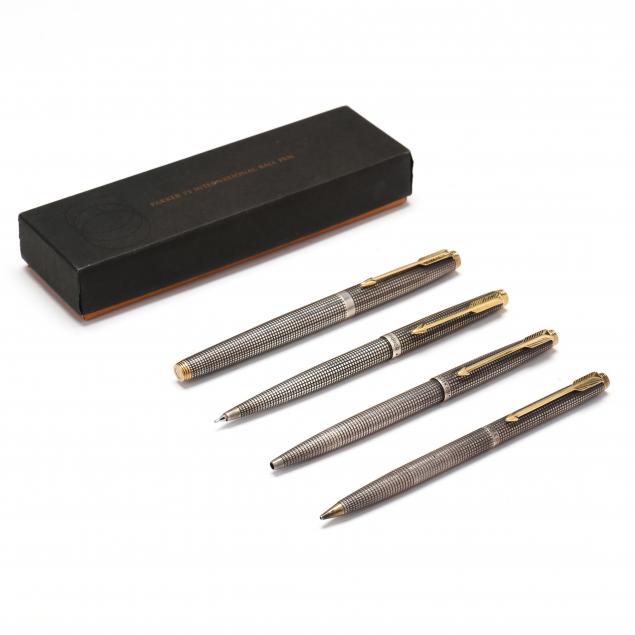 four-parker-75-sterling-silver-writing-instruments