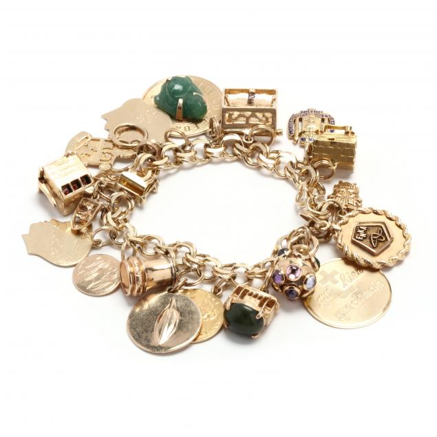 vintage-gold-charm-bracelet-with-charms