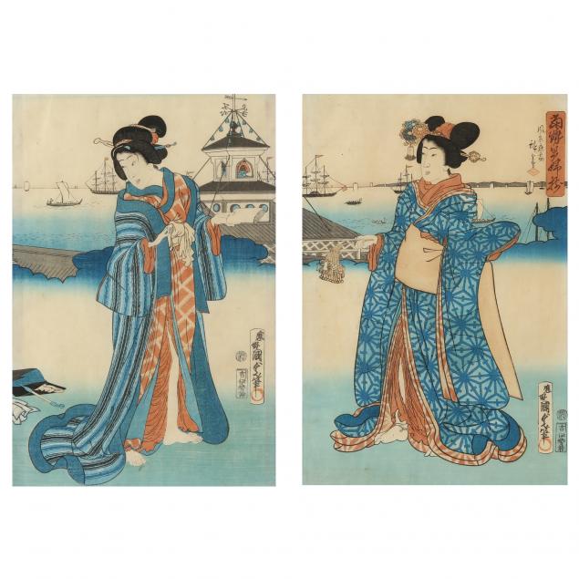 utagawa-kunisada-toyokuni-iii-japanese-1786-1865-two-woodblock-prints