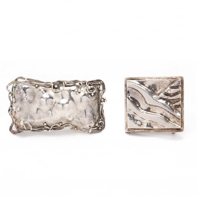 pearl-sigoda-marks-american-1900-2001-two-handmade-studio-silver-belt-buckles