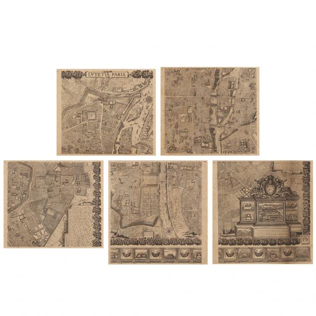 after-james-gomboust-french-fl-1650-1670-five-antique-antique-aerial-views-of-paris
