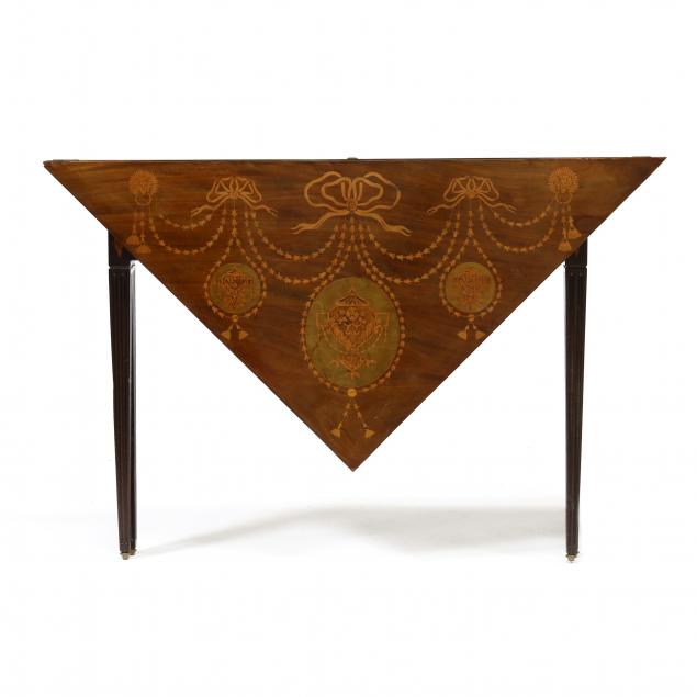 unusual-antique-continental-inlaid-mahogany-folding-handkerchief-table