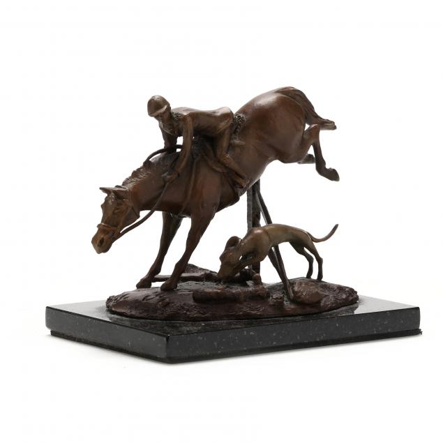 barbara-nelson-american-20-21st-century-bronze-foxhunting-group